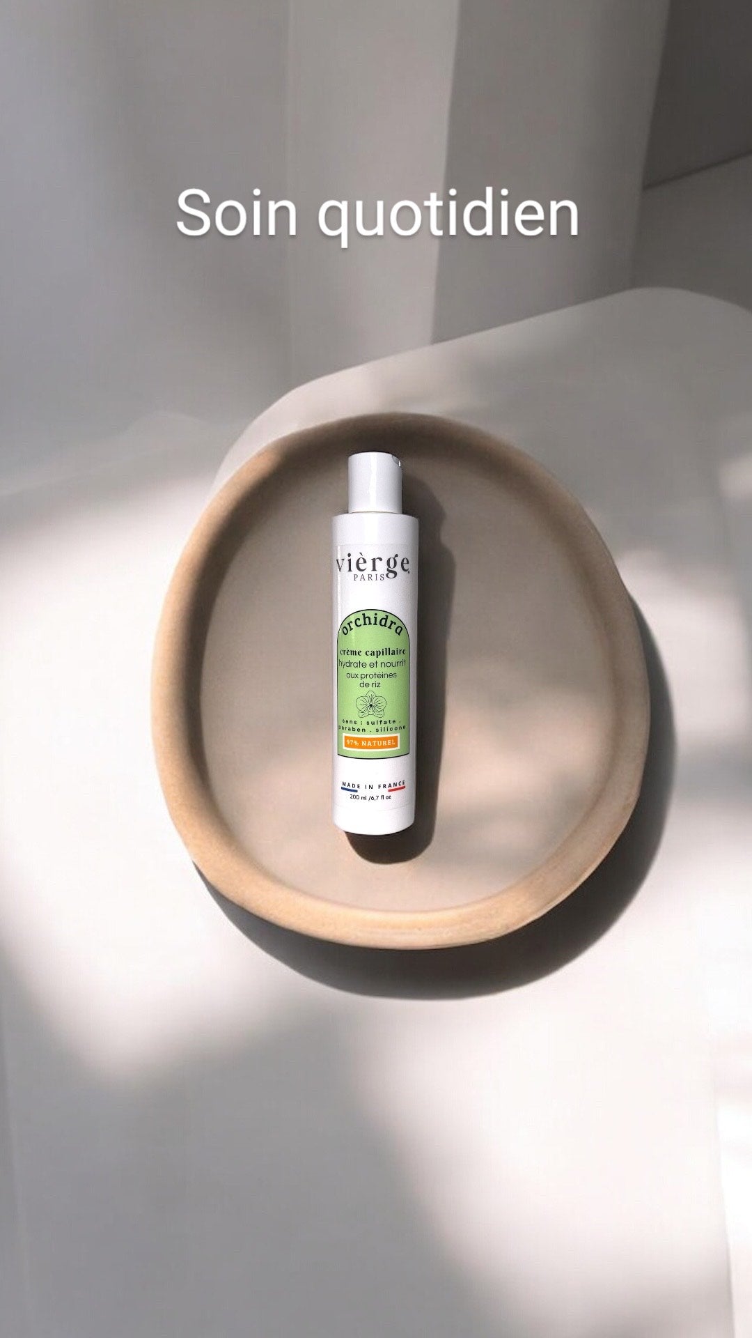 Crème Capillaire Hydratante Intense-Aloe vera, Erythritol et Protéine de Riz / Nutrition et Définition-97% Origine Naturelle Vegan ORCHIDRA